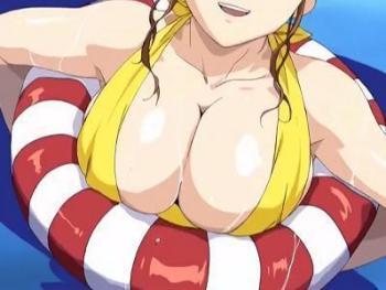 リゾートビーチで爆乳娘たちに囲まれ至る所で中出しセックス！