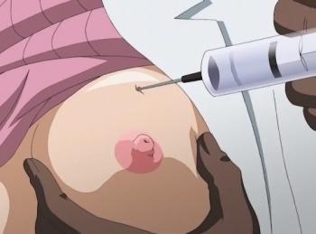 巨乳女教師が黒づくめの集団に拉致拘束されておっぱいに媚薬と排卵促進剤を注射されて犯される