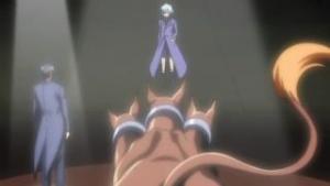 敗北した女戦士。 獣に変身した大型犬との獣姦レイプ！
