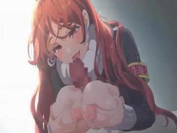 エッチな美女会長が学生のデカチンチンポを濃厚リップサービスでご奉仕♥