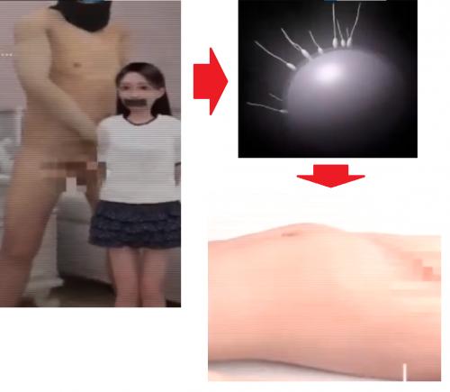 【削除注意】小○生を子作りレイプ!!抵抗できない少女をやりたい放題!!最後は受精しボテ腹に♥