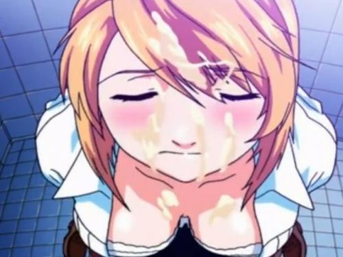 女の子をトイレで拘束したままブッ掛けフェラ奉仕