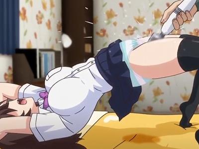 電マやフェラで巨乳JKを激しく陵辱
