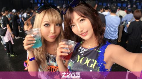 《フェスナンパ》テンションアゲアゲ↑↑ボルテージ最高潮のエロ美女2人組を即日ホテルへお待ち帰りして４P乱交♪