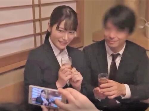 【出張先相部屋NTR】「お酒弱いんです…❤」清楚な美女OL❤絶倫上司に狙われたほろ酔い美人お姉さんがイマラチオ不倫SEX