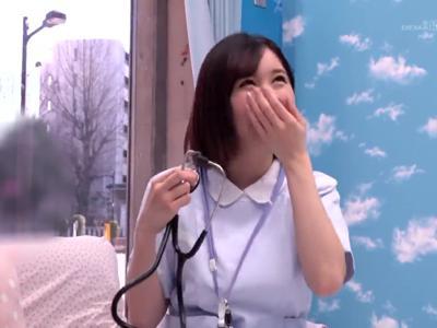 <外見える!?*企画>『我慢しなくていいよ』巨乳ナースが童貞ボーイにエロいご奉仕！フリーで見れちゃう18禁動画