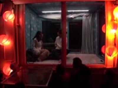 〔逆転外見える!?;酔っ払い〕二次会終わりの美女が騙されて丸見え状態でH！妄想注意なR18映像