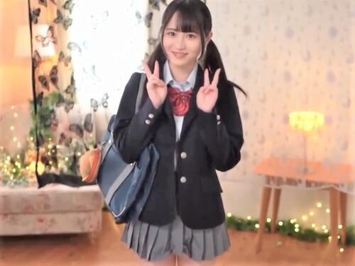【小野六花】「おじさんでも大丈夫❤」清楚な雰囲気漂う黒髪の激カワ未成年が女子校生コスプレ❤フェラ手コキでまんぐりがえし❤