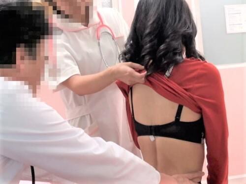 【婦人科】不妊治療マッサージと嘘つき卑劣な行為を繰り返す悪徳医者❤生理前で敏感な巨乳美女の濡れマンコを指や器具で弄ぶ❤