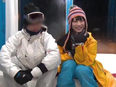 【外見える!?×素人ナンパ】スキーに来ていた若者カップルの彼女を生出し寝取り！フォルムがいい感じの女の子