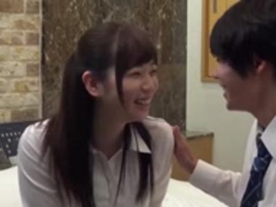 〖スーツ+エロ動画〗『エッチしちゃいましたね♡』会社の同僚とラブホで2人っきり企画でお金のために膣内射精H！最高なAV