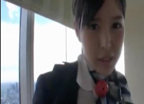 [葵つかさ]高級ホテル高層階絶景を見渡しんながら・・・CAさんが狂い踊るwww