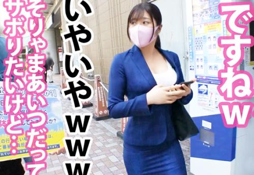 ＜中出し＞極上エロ尻Fカップ巨乳★スーツOL美女さん♪ スーツ着衣のまま生ハメ高速ピストンされてしまう！