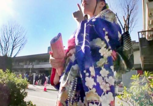 【成人式ナンパ】爆乳Hカップ淫尻ボディ★お上品な幼稚園の美人先生さん♪ 着物着衣のまま敏感マンコをハメ倒されてしまう！