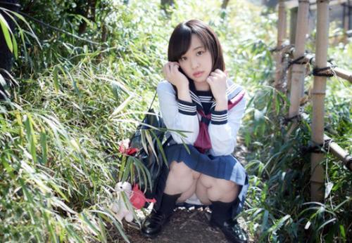 【JK×中出し】極エロ巨乳ボディ★セーラー服J系美少女さん♪ 糸引く思春期マンコに変態おじチンポで種付けされてしまう！