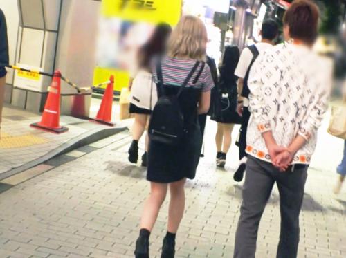 【ギャル×ナンパ】細身スレンダー淫尻★渋谷の激カワ金髪GAL美少女さん♪ 即濡れ敏感無毛マンコで鬼ピス交尾してしまう！
