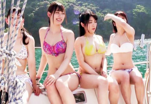 ＜船上水着合コン×乱交＞極上スレンダーくびれボディ★清楚なビキニ女子大学生さん♪ 極太チンポでハメ倒されてしまう！