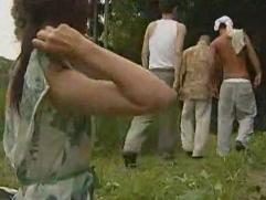犯されて廻され肉便器とされる女。青姦ファックでの強制レイプ