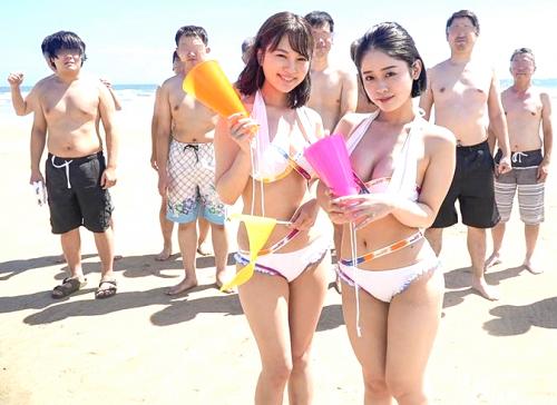 【MM号】真夏の海で逆ナンパ！人気女優がM男を悶絶させるフェラ＆乳首舐め！【天宮花南 MINAMO】