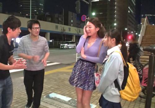 【素人ナンパ】仲の良さそうな母娘に声をかけホテルへ！極上美少女娘と色気ムンムン母と大乱交セックス！