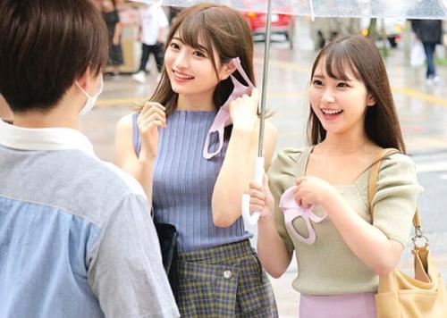 【素人ナンパ】「すいませーん！童貞さんを探しているんですけどー❤」２人で逆ナン100万円を賭けて童貞探し！ハーレム中出しセックス！