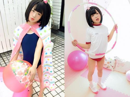 147cmのミニマムロリ系♥スク水おチンコスでペニクリビンビン！エッチすぎる男の娘♥