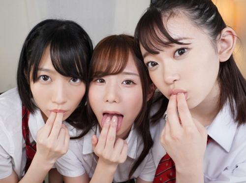 【VR】坂道みる 架乃ゆら 伊賀まこ　JK3人と円光したら全身丁寧にﾅﾒﾅﾒされた! 4K VRｺﾞｰｸﾞﾙ不要 26分