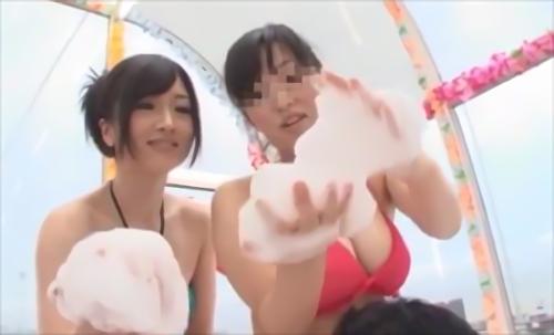 『素人』ぬるぬるの泡まみれで男を洗ってくれたらお小遣いゲット、気持ち良くなってハメちゃう素人も登場、当エステティックサロンは非ヌキ系ではご！