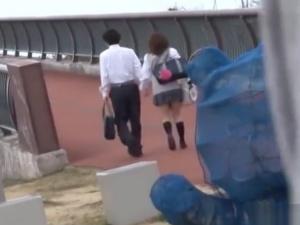 ＜JKレイプ＞彼氏とイチャつきながら下校する女子校生を鬼畜強姦！！ストーキングからエレベーター内で犯してやる！！
