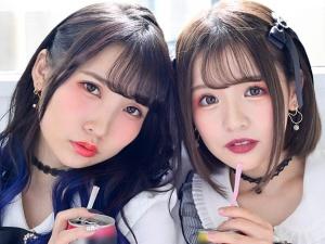 「2人に中出ししてズルい！」メンヘラ地雷系コンビが僕のチンポを奪い合うハーレム痴女られSEX！ロリロリなキツマンが最高！