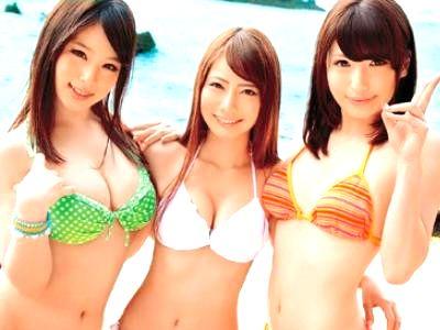 ≪激カワ娘≫『男はまさかの僕1人』爽快な南国旅行で極上美女３人と海で激パコハーレム状態ウハウハｗｗｗｗｗ
