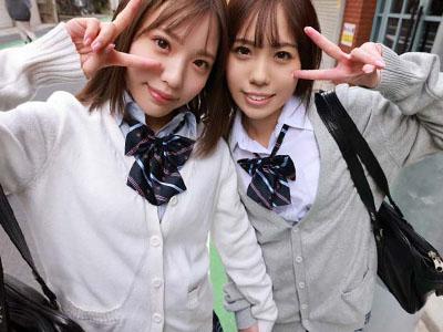 【白桃はな×福田もも】「2人とも愛してね♡」双子のJK美少女と絡み合いハーレムプレイ→気持ち良さも2倍で最高すぎ！