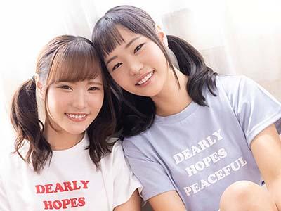 【ハーレム】本物双子の美人姉妹が初共演→笑顔が可愛い美少女達を鬼ピスで犯して中出しフィニッシュ！