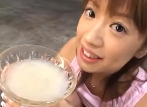【ザーメンカクテル】精子は飲み物！157発のザーメンをグラス一杯にして笑顔でいただきます！♡