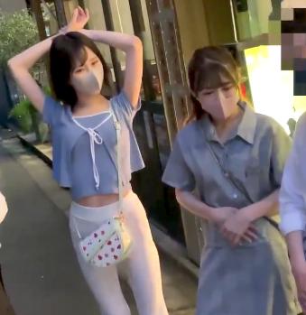 【素人ナンパ】街にいた２人組をホテルに連れ込みそのスレンダーな身体を犯しまくる！！