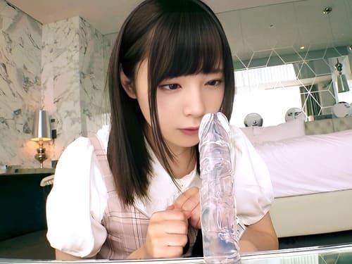 AV応募した23歳スポーツジム受付の素人娘がディルド擬似フェラ、騎乗位挿入オナニー、フェラ、手コキ、勃起肉棒挿入絶頂。