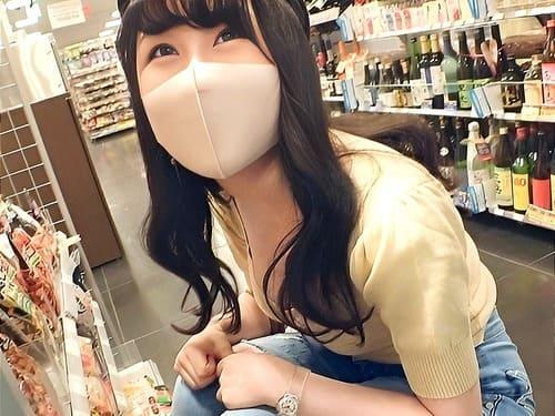 【素人ナンパ】飲み過ぎ酒やけ声の23歳バー店員さん。割れ目弄られ舐められ、フェラ、手コキ、勃起男根挿入激ピス絶頂。