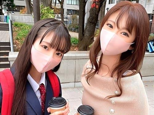 【素人ハメ撮り】28歳のOL姉と18歳妹のマンコ弄って舐めて、フェラ、手コキしてもらい、勃起男根生ハメガン突き絶頂。