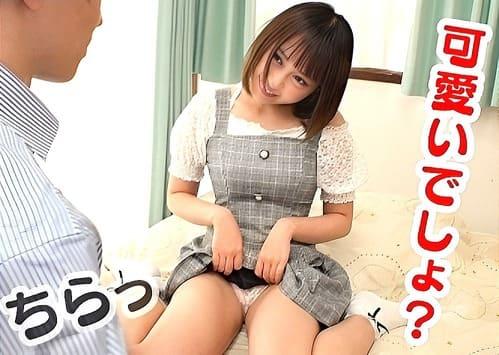 お尻のプリッとした可愛らしい素人美少女のパイパンマンコ弄り、フェラ、手コキからおチンチン挿入ガン突き絶頂。
