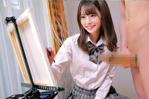 【素人】美術部のぐうかわロリJKが大人のおちんちんをデッサンしてたら大興奮で濡れちゃった！