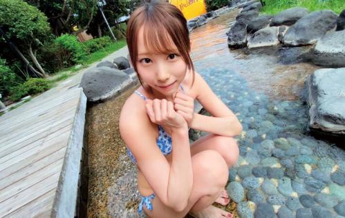 【素人】未成年にゴム無しでヤリまくり！「…こんなエッチなこと私にさせて…。」女子アナを夢見る19才のJDと温泉旅行！