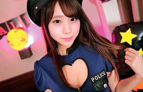 【素人】ハロウィンナイトの渋谷でナンパしたポリスのコスプレ美女パイパンマンコに中出しまで！