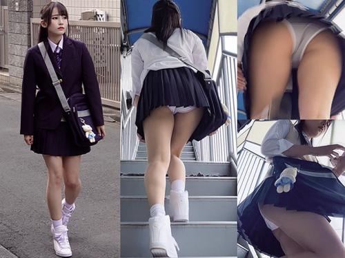 【素人】純真無垢な同じマンションに住むロリ女子高生を追跡して盗撮！