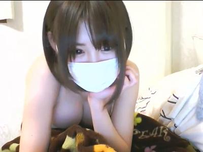 【ライブチャット】『マスク外してもアイドル顔の美少女ｗ』JDの痴女が美巨乳をリスナーに見せつけ誘惑するエロ生配信の録画ｗ