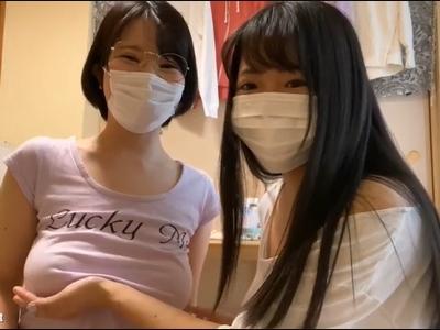 【ライブチャット】『姉妹そろって爆乳すぎｗ』痴女の姉妹がノーブラ乳首透けしつつ少しレズプレイぽいことしてるエロ生配信