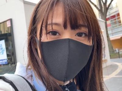 【削除注意】『コロナ禍のJK彼女との日常』年の差カップル！制服JKと食事デート→ホテルで黒パンストで足コキや着衣セックス