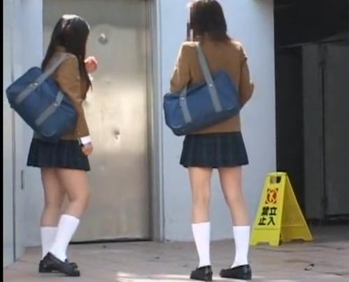 【レイプ】お手洗いを閉鎖され野外で小便する女子高生。その姿に興奮した痴漢が現れレイプされる。