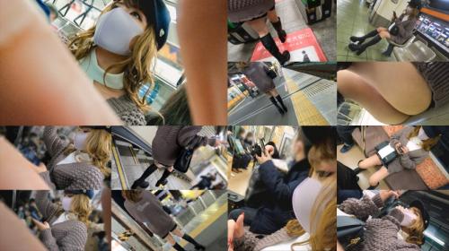 【盗撮】美人な金髪ギャルを尾行しパンチラ電車痴漢盗撮!自宅で薬を嗅がせ中出しセックス