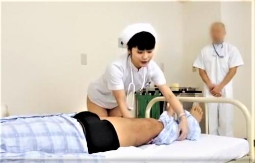 美少女の看護師さんが医師にアナルを患者にまんこを2穴挿入される!効果については医学的によくわからん動画