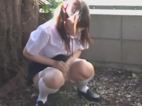 ◎ロリレイプ◎我慢の限界で野ションをしていた女子校生ｗたまたま？見ていたおじさんに強姦される悲劇！！